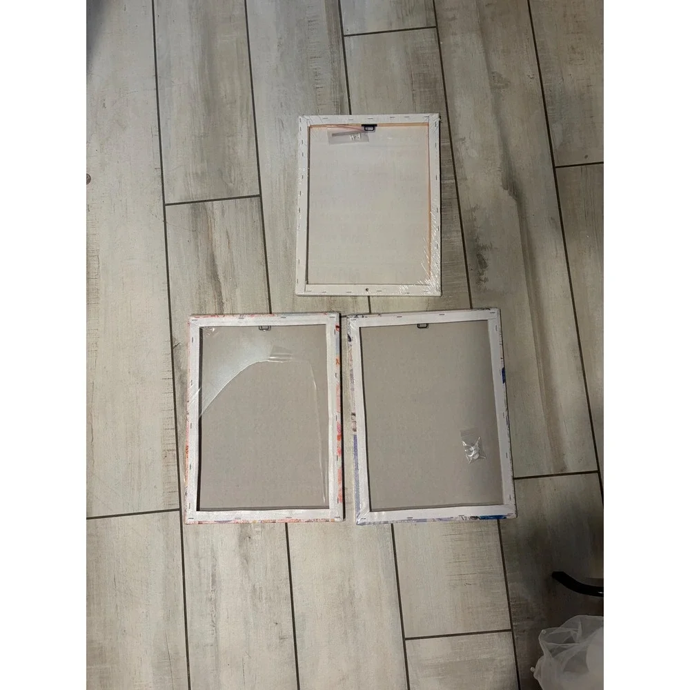 Set of 3 Preppy Canvas Wall Art East Coast Surfs Up Cowboy Playroom Rules Decor
